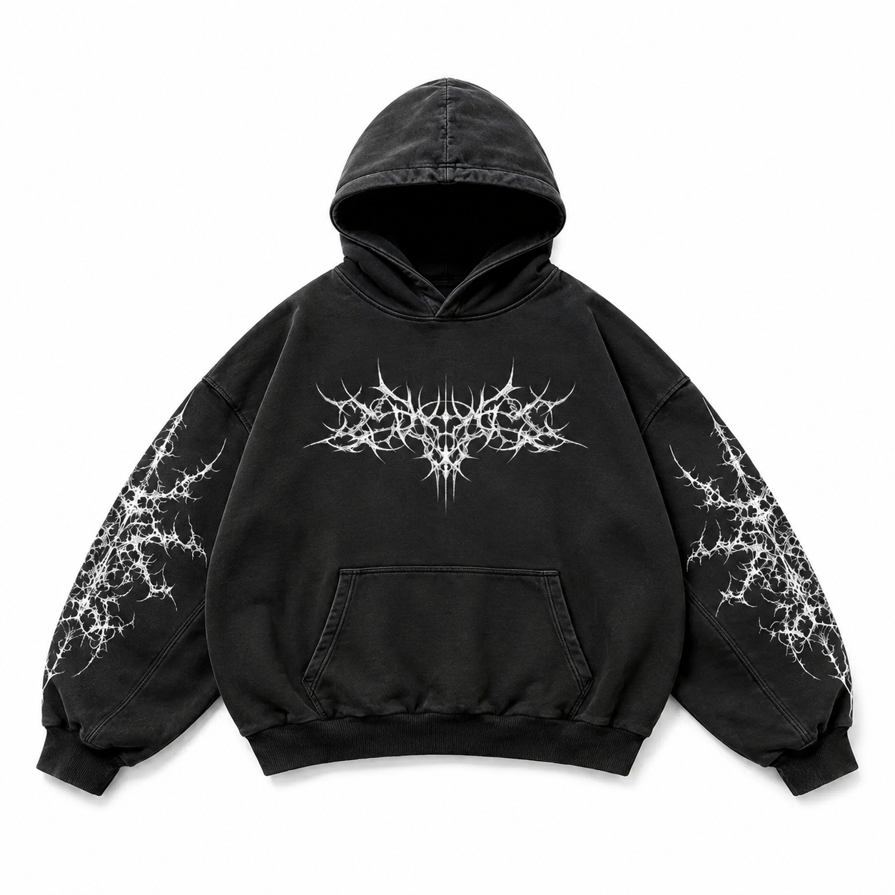 Oversized Gothic Graphic Hoodie
