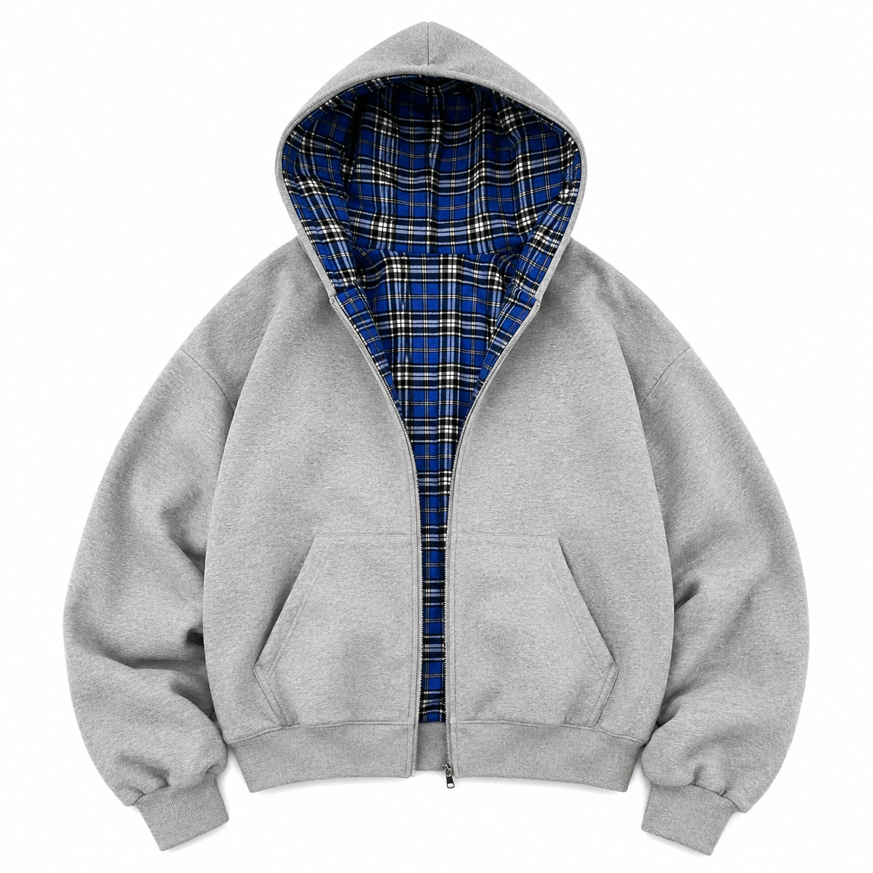 Oversized Grey Streetwear Hoodie