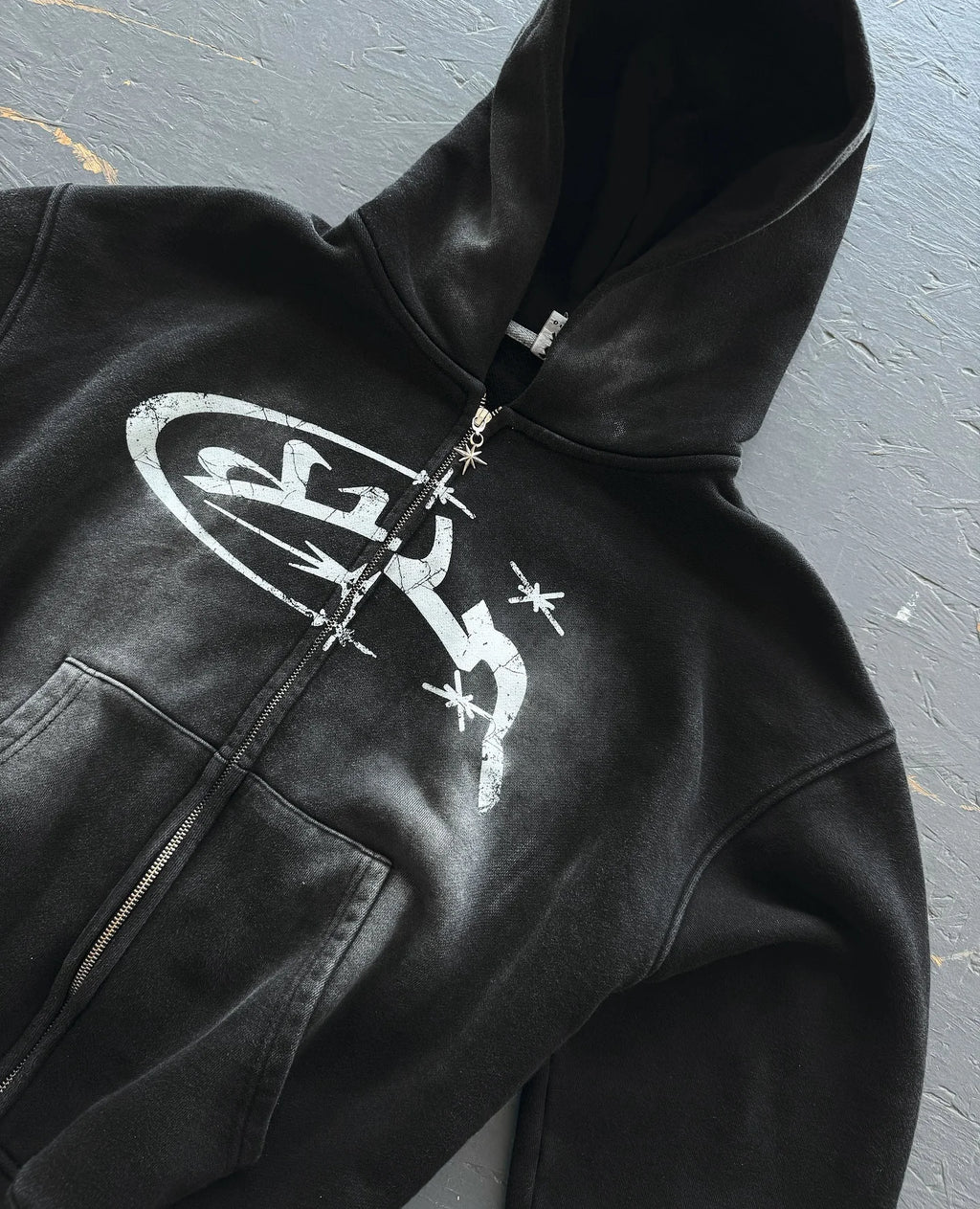Oversized Gothic Graphic Hoodie