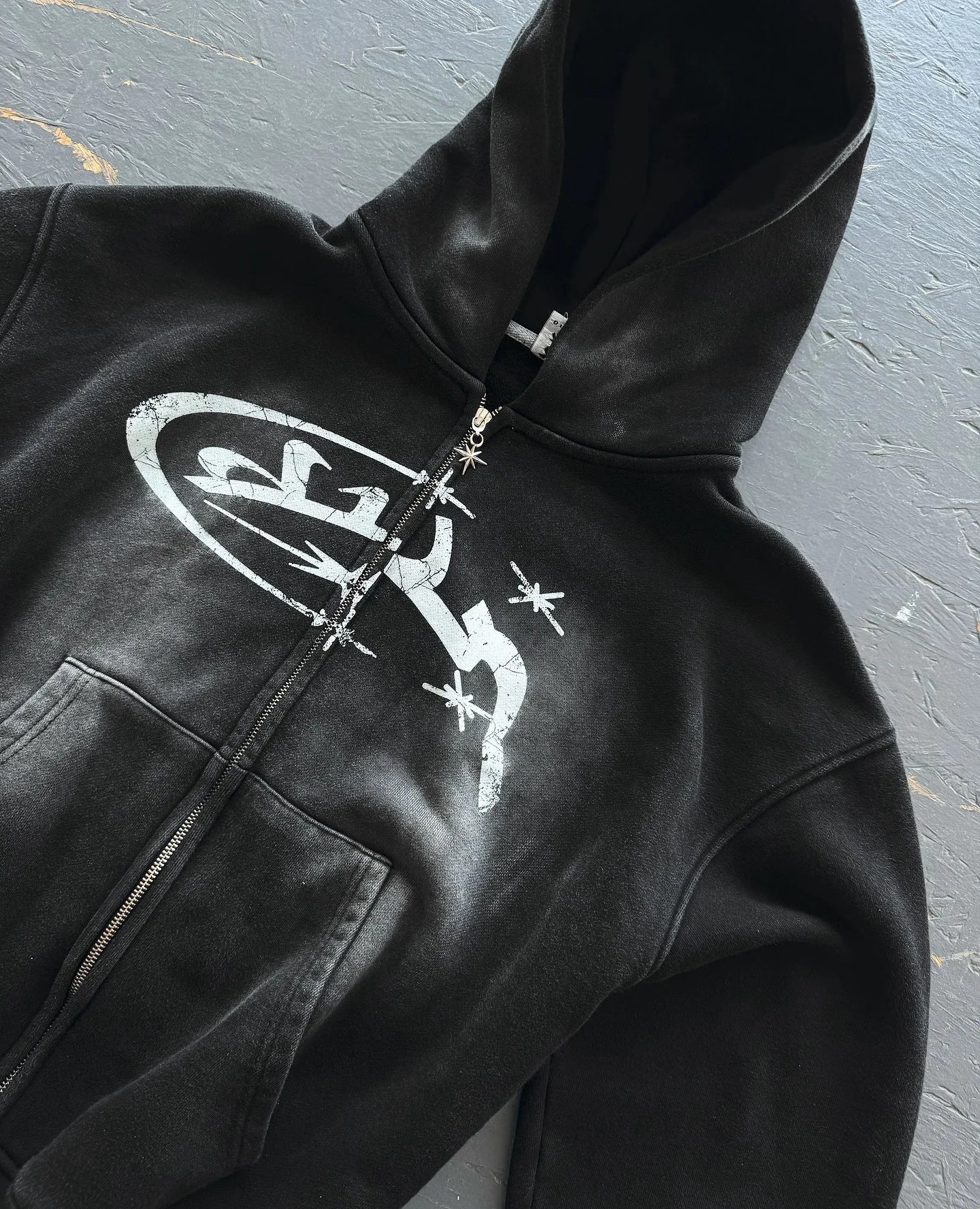 Oversized Gothic Graphic Hoodie