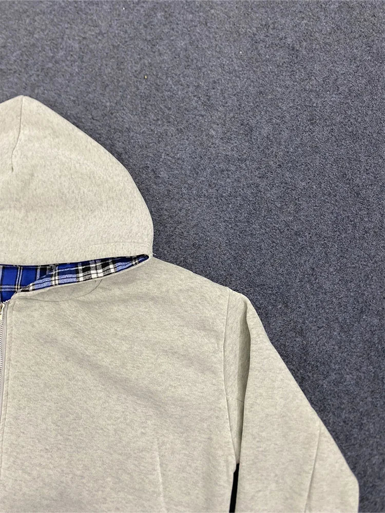 Oversized Grey Streetwear Hoodie