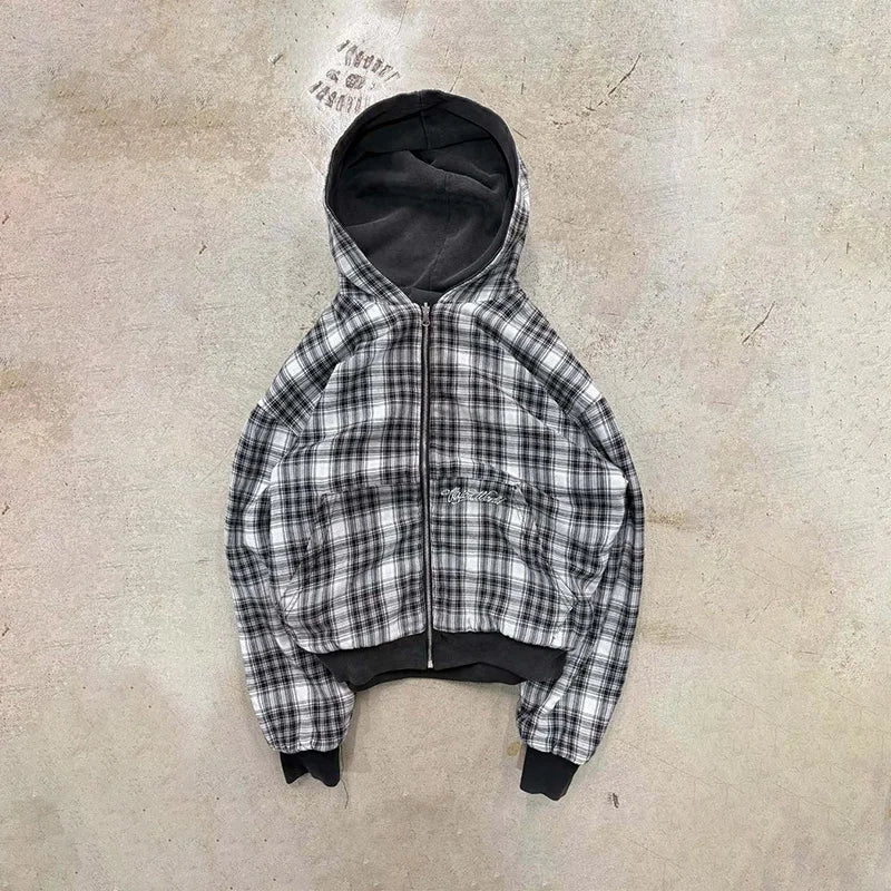 Vintage Washed Zip-Up Hoodie