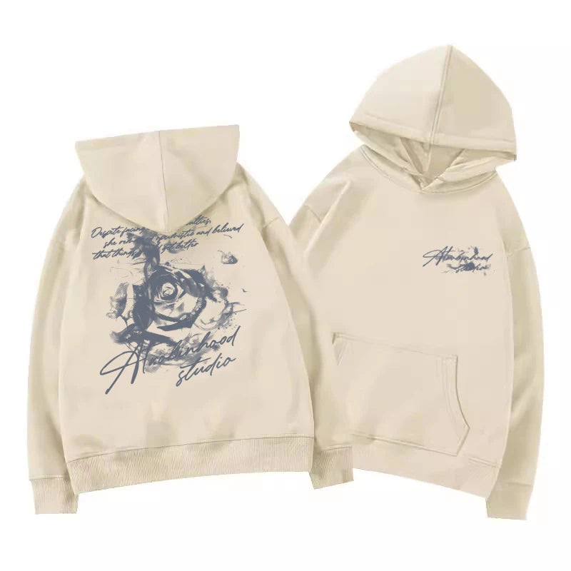 Oversized Graphic Print Hoodie