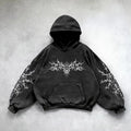 Oversized Gothic Graphic Hoodie