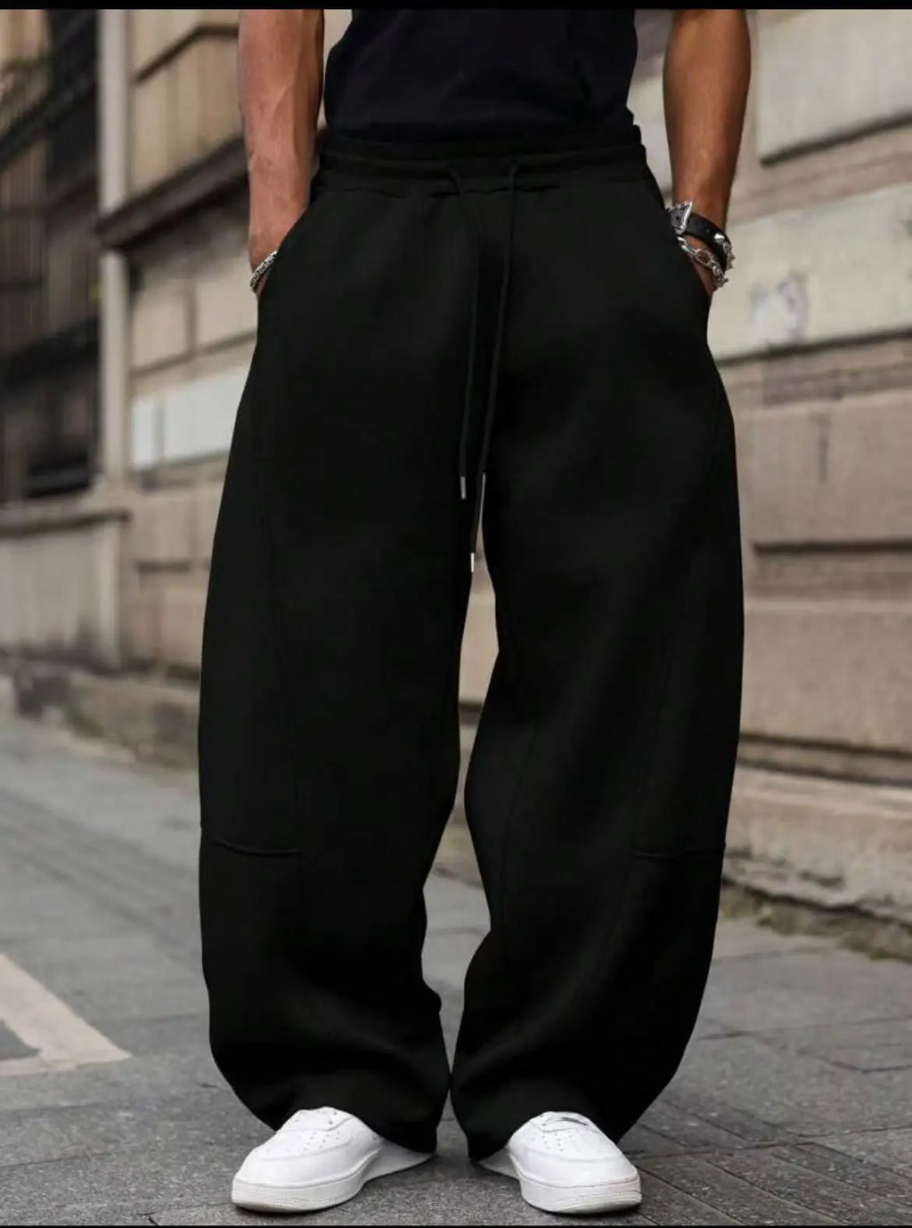 Oversized Wide-Leg Streetwear Pants