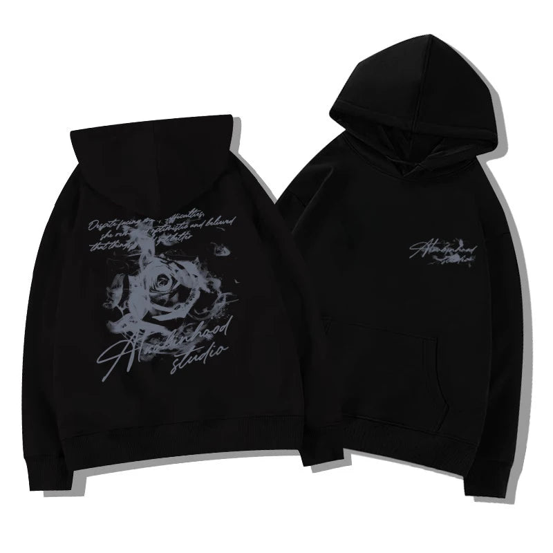 Oversized Graphic Print Hoodie