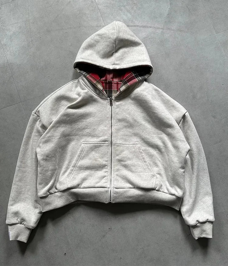 Oversized Grey Streetwear Hoodie