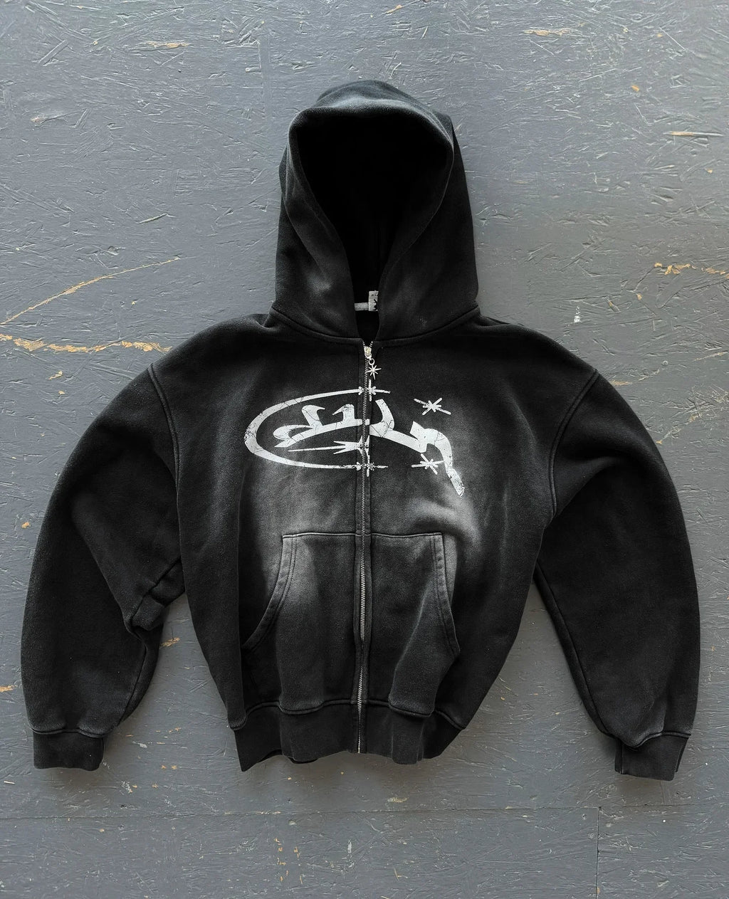 Oversized Gothic Graphic Hoodie