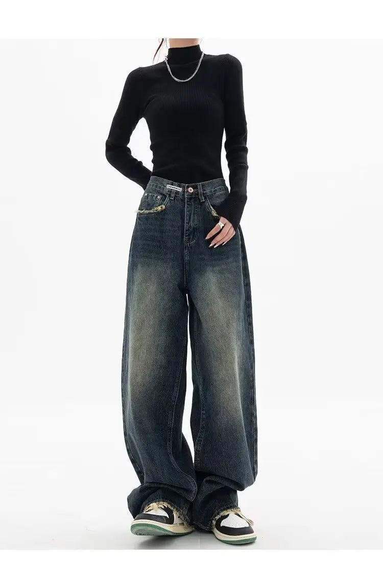 Oversized Vintage Wash Baggy Jeans