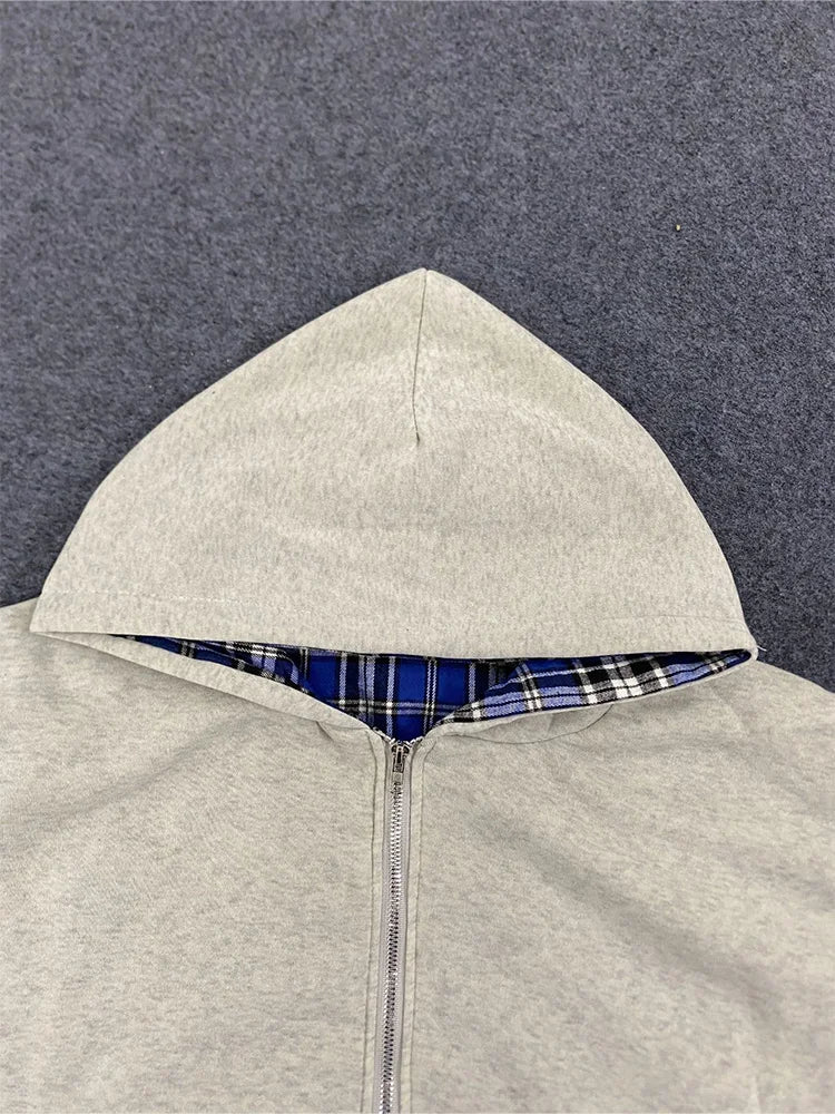 Oversized Grey Streetwear Hoodie